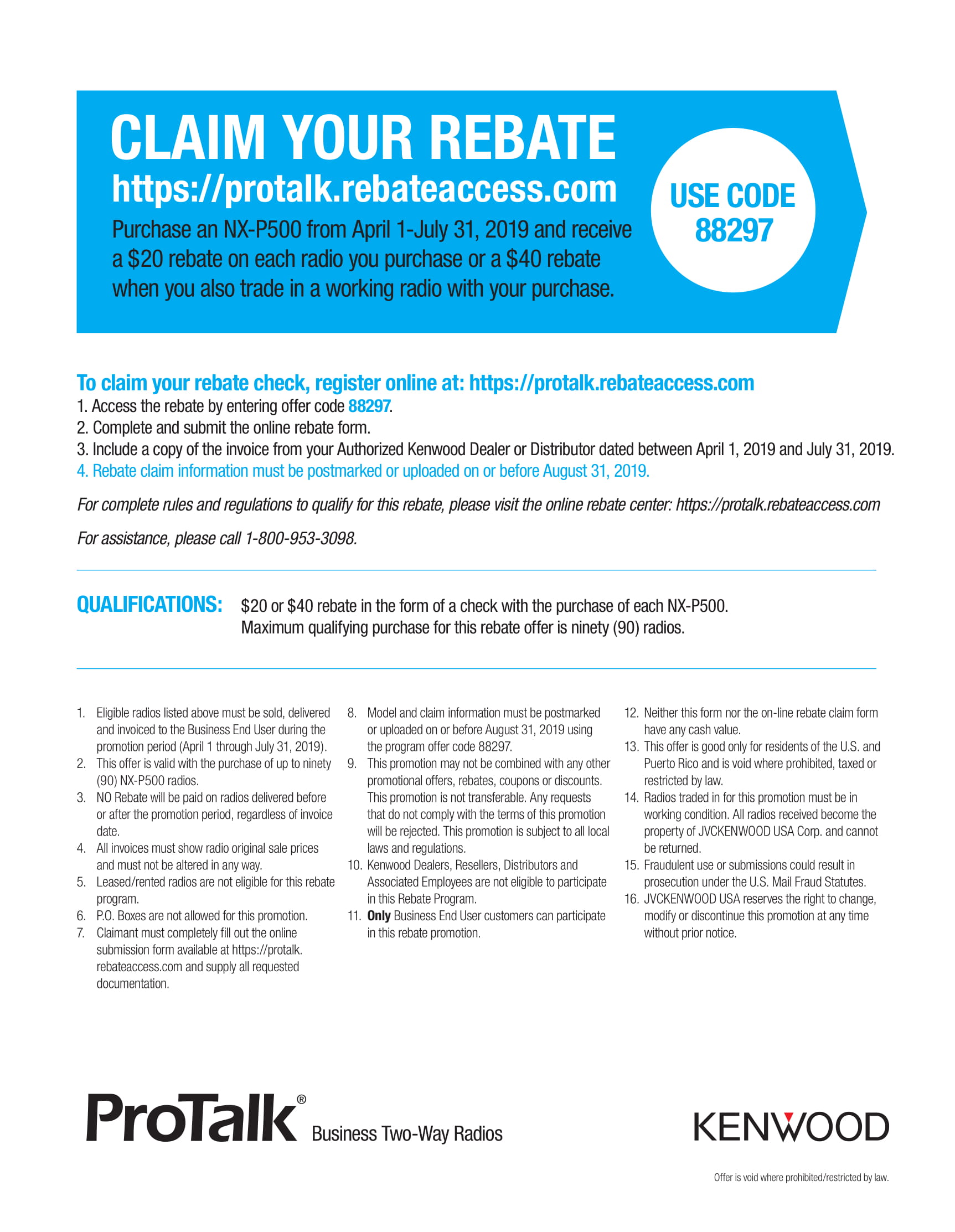 Kenwood Rebate Form